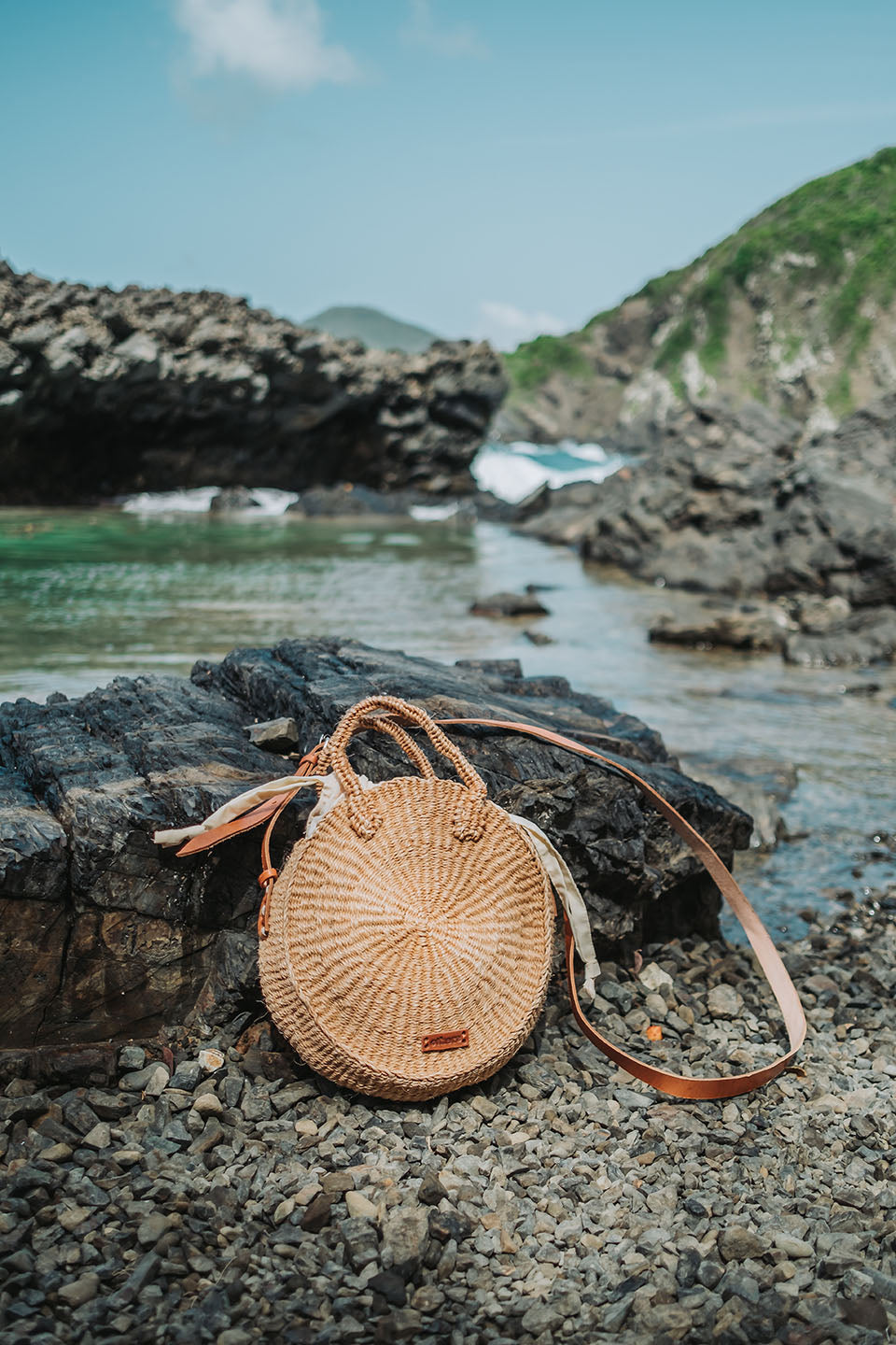 Round bag, natural