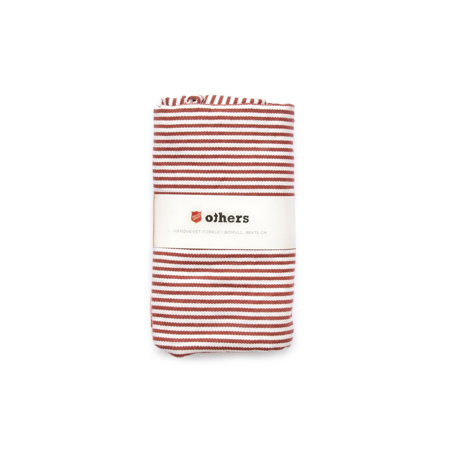 Handloom Apron, Red/White Stripes