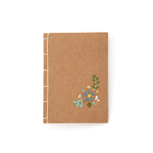 Embroidered notebook, floral