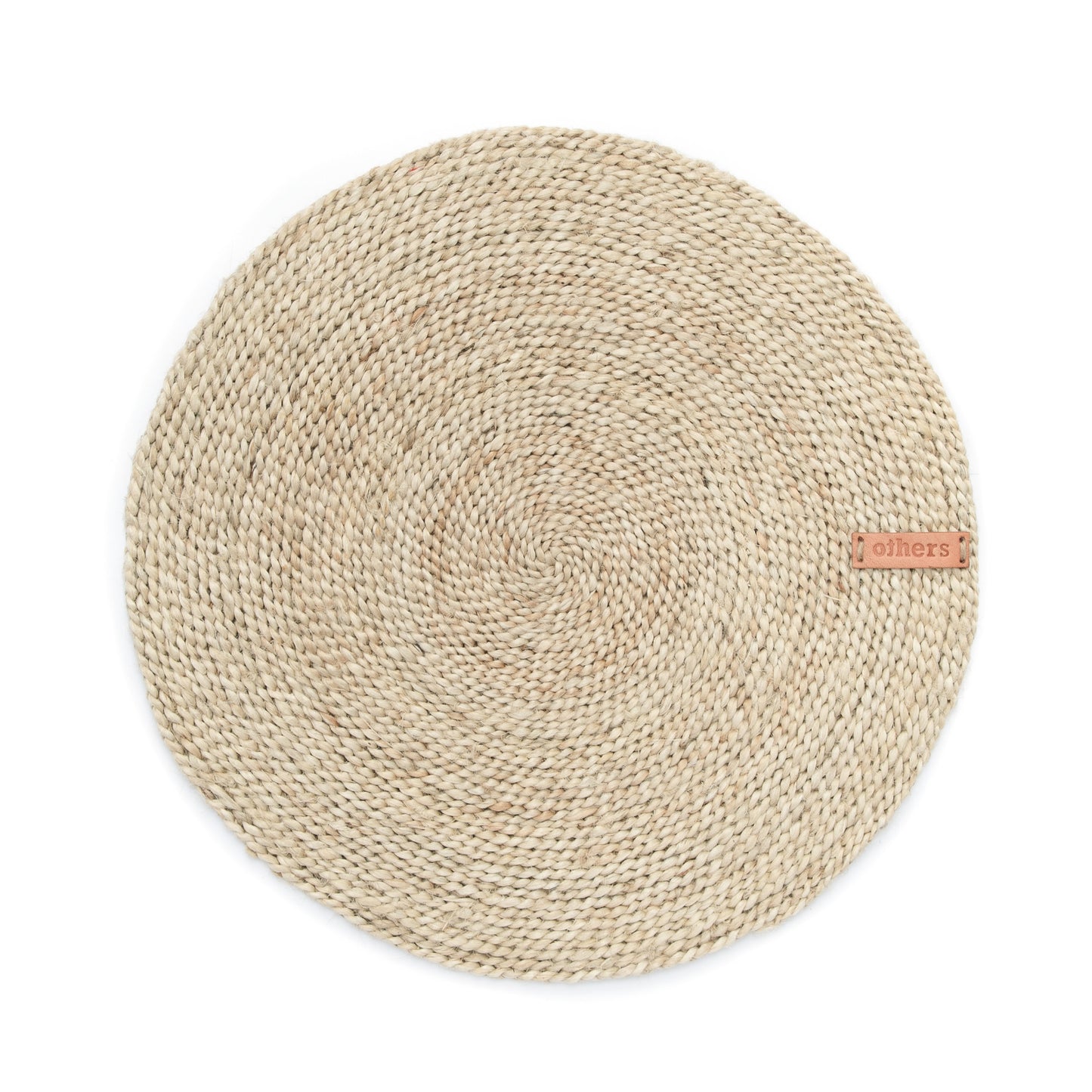 Round Placemat, Jute (Leather Tag)