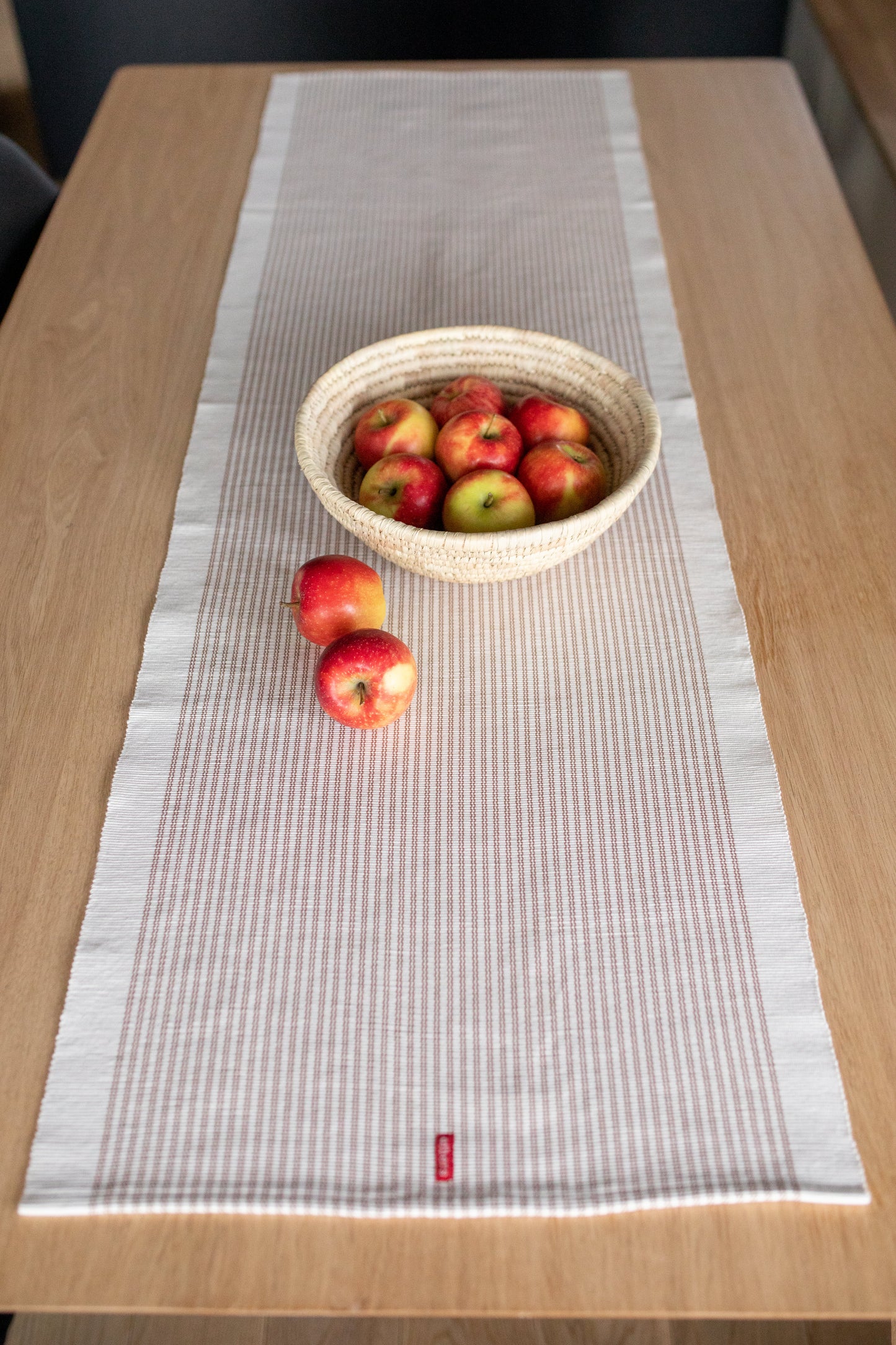 Handloom Table Runner Beige Stripes