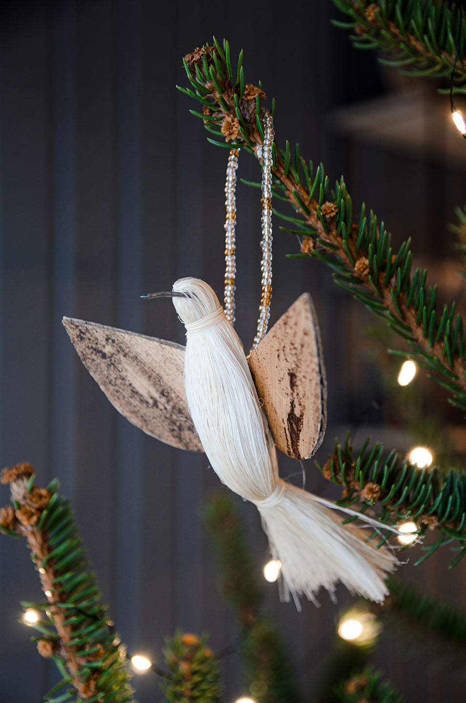 Sisal dove ornament