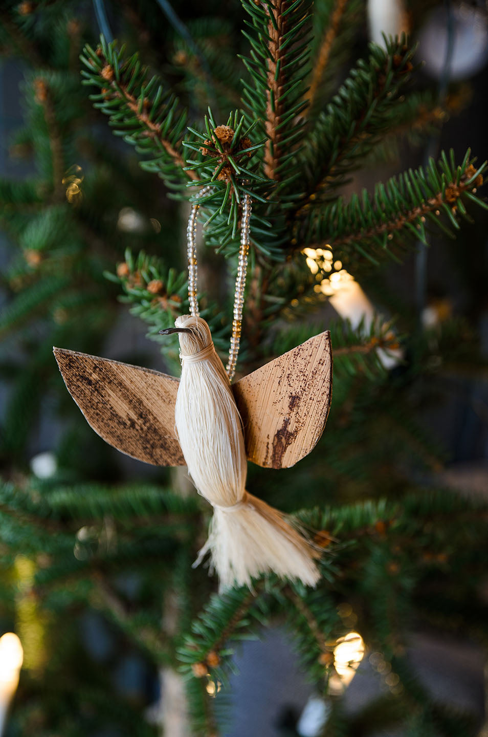 Sisal dove ornament